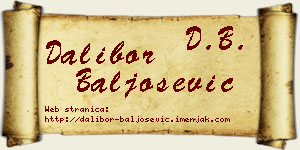 Dalibor Baljošević vizit kartica